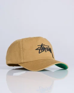 Clearance Stussy Big Stock Mid Depth Cap Tobacco