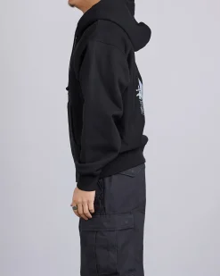 Outlet Stussy Big u0026 Meaty Hooded Zip Sweatshirt Black
