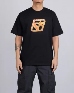Best Stussy Blaze T-Shirt Black