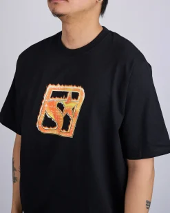 Best Stussy Blaze T-Shirt Black