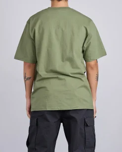 Best Stussy Blaze T-Shirt Olive