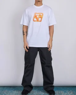 Discount Stussy Blaze T-Shirt White