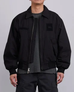 Sale Stussy Flight Bomber Jacket Black
