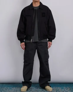 Sale Stussy Flight Bomber Jacket Black
