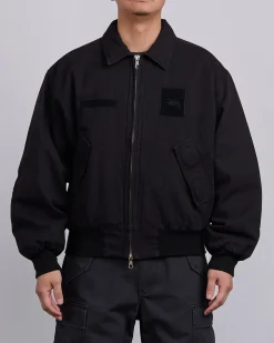 Sale Stussy Flight Bomber Jacket Black