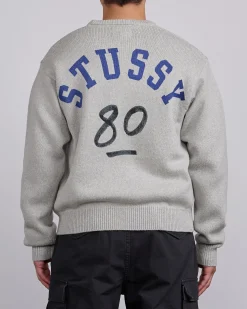 Hot Stussy Handwritten Sweater Heather Grey