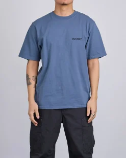Clearance Stussy Jumbo Pigment Dyed T-Shirt Navy