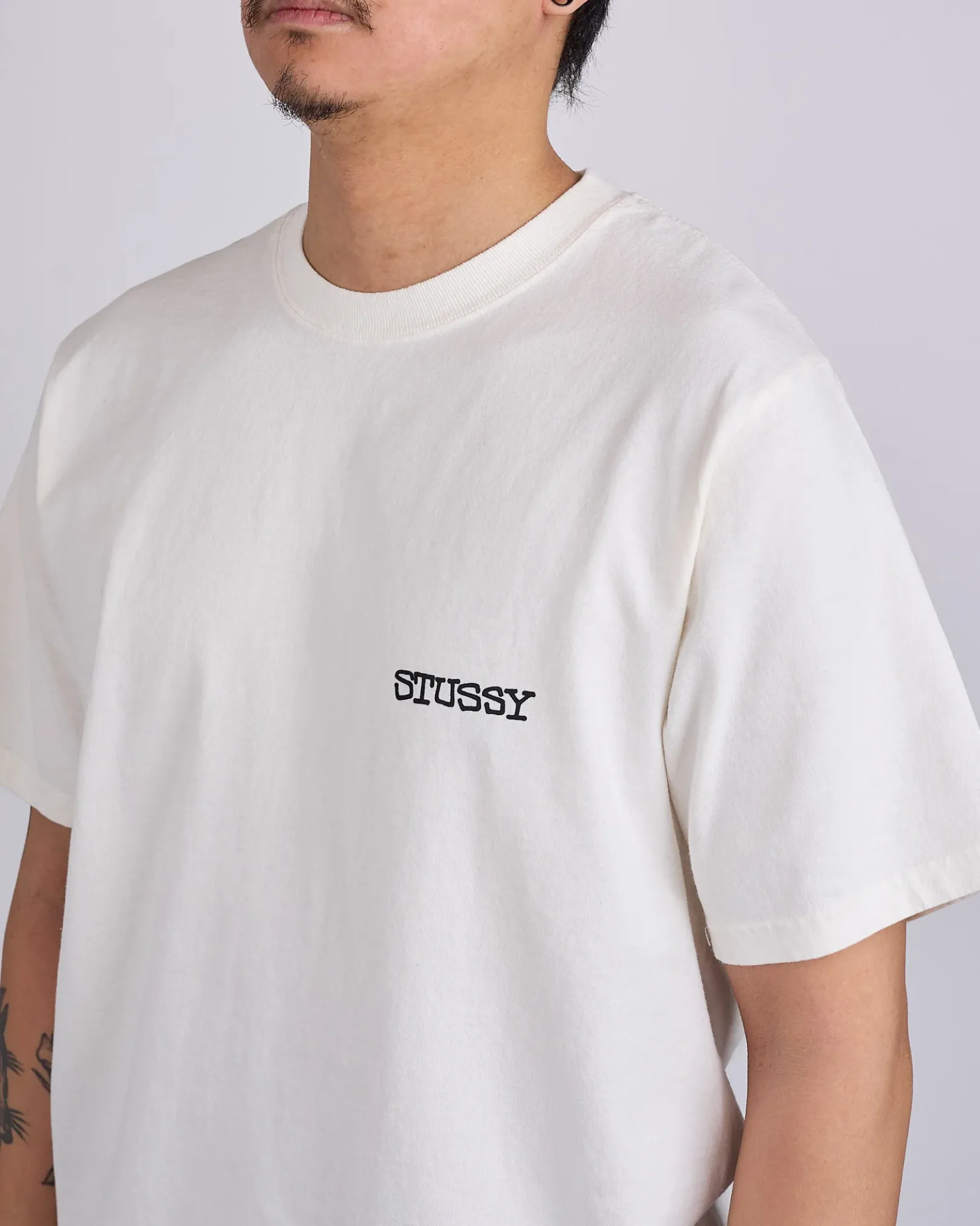 Clearance Stussy Jumbo Pigment Dyed T-Shirt Natural