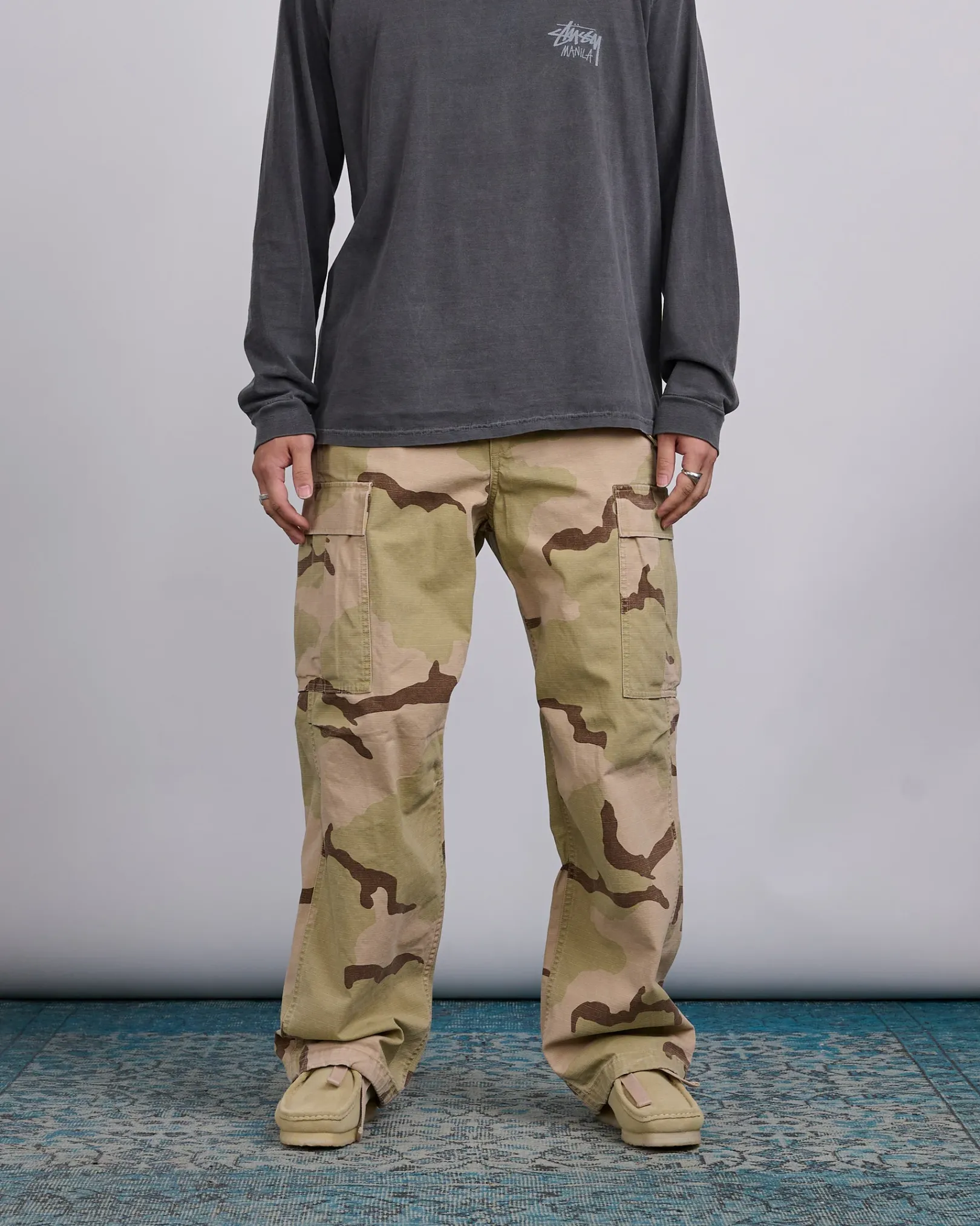Hot Stussy Military Cargo Pant Ripstop Sand Camo