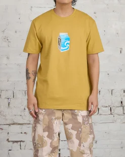 Hot Stussy Milk T-Shirt Curry