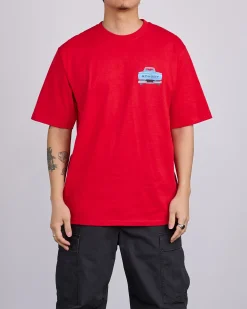 New Stussy Pick-Up T-Shirt Cayenne