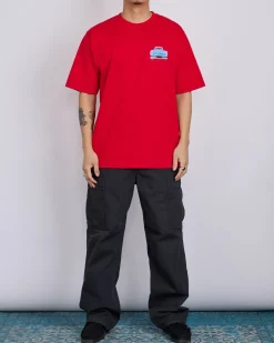 New Stussy Pick-Up T-Shirt Cayenne