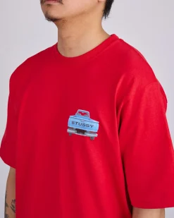 New Stussy Pick-Up T-Shirt Cayenne