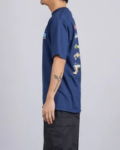 Outlet Stussy Pick-Up T-Shirt Navy