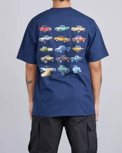 Outlet Stussy Pick-Up T-Shirt Navy