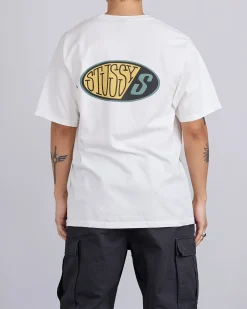 Hot Stussy Pitstop Pigment Dyed T-Shirt Natural