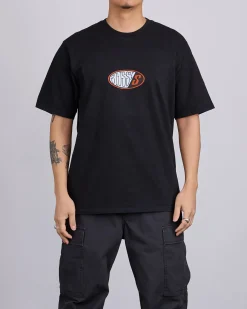 Clearance Stussy Pitstop Pigment Dyed T-Shirt Black