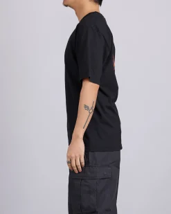 Clearance Stussy Pitstop Pigment Dyed T-Shirt Black