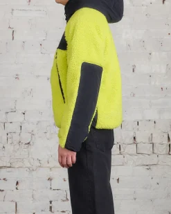 Outlet Stussy Sherpa Paneled Hooded Jacket Lime