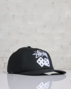Hot Stussy Stock Dice Low Pro Cap Black