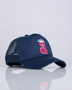 Sale Stussy Trucker S Crown Cap Navy