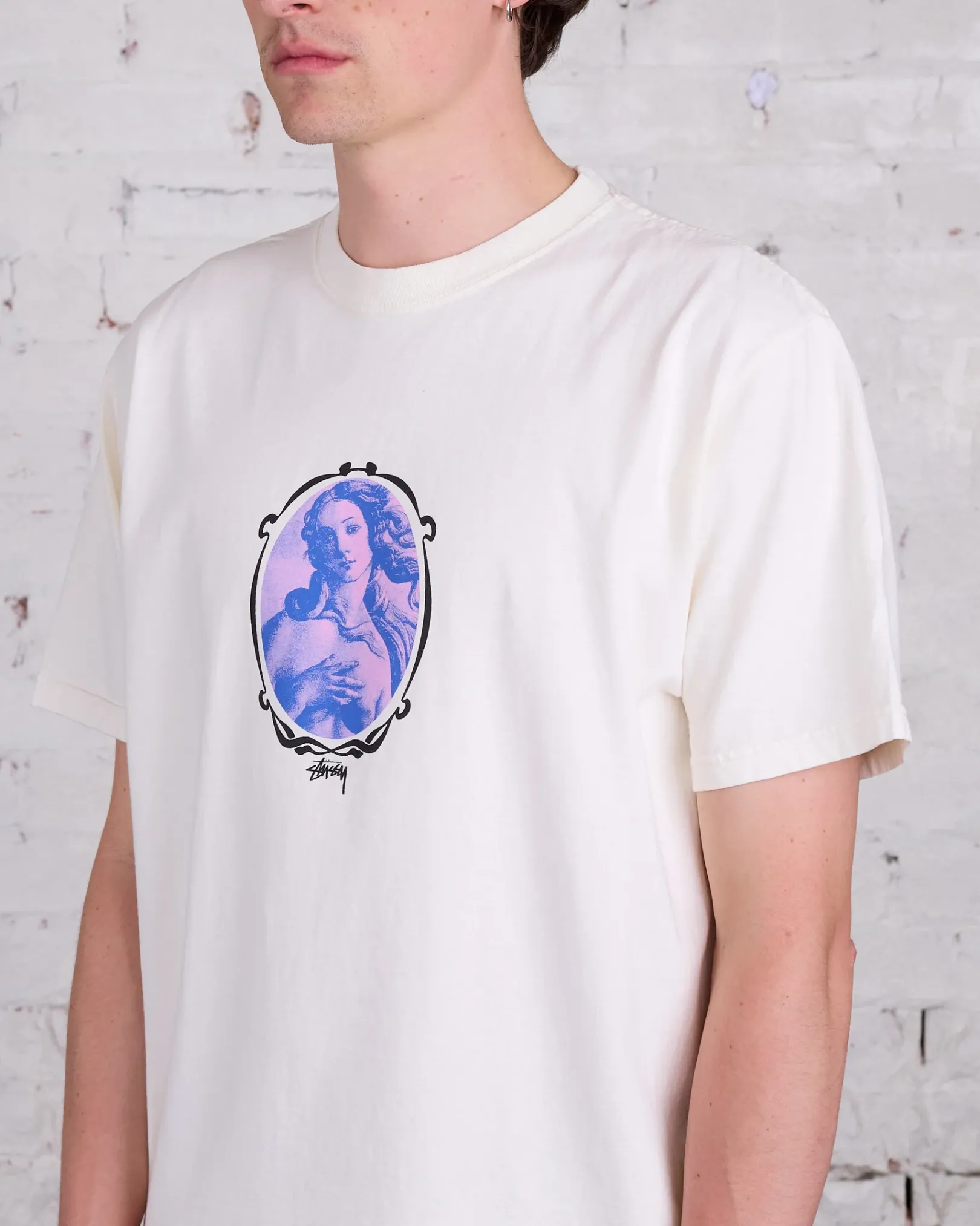 Outlet Stussy Venus Oval Pigment Dyed T-Shirt Natural