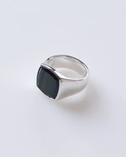 Outlet Tom Wood Cushion Ring Silver 925/Blue Hawk Eye