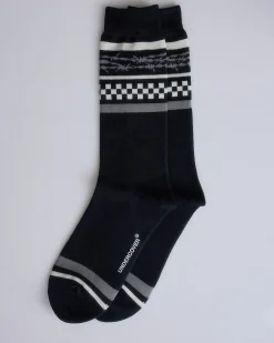 Online UNDERCOVER Barbed Check Sock Black