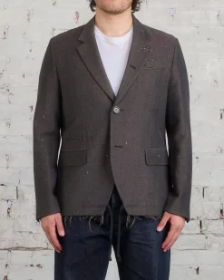 Best UNDERCOVER Drawstring Blazer Brown Mix