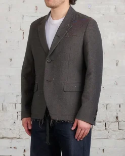 Best UNDERCOVER Drawstring Blazer Brown Mix