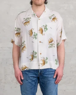 Sale visvim Copa Button-Down Shirt Silk Tora White