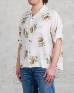 Sale visvim Copa Button-Down Shirt Silk Tora White