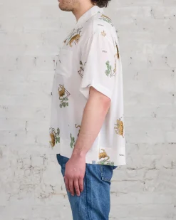 Sale visvim Copa Button-Down Shirt Silk Tora White