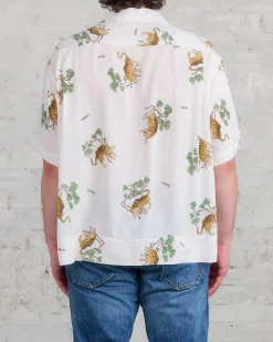 Sale visvim Copa Button-Down Shirt Silk Tora White