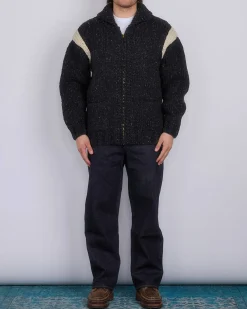 Fashion visvim Cowichan Hand Knit Sweater Black