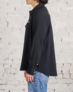 Best visvim Four Corners Longsleeve Button Shirt Black