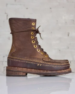 Discount visvim Grizzly Camper Hi-Folk Boot Dark Brown