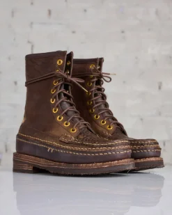 Discount visvim Grizzly Camper Hi-Folk Boot Dark Brown