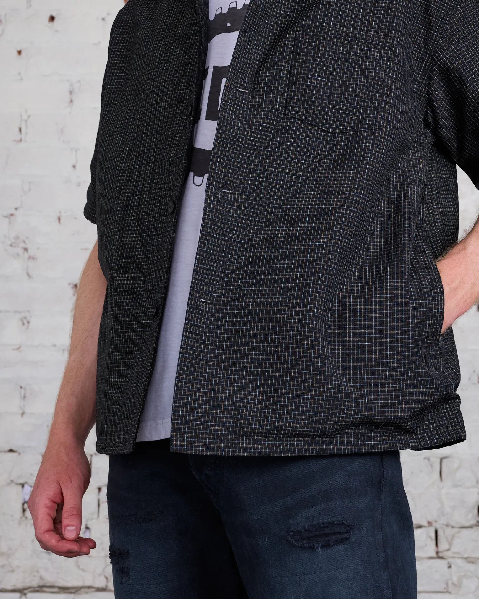 Online visvim ICT visvim I.C.T. Wallis Down Button Shirt Black