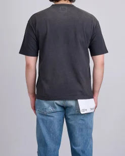 Outlet visvim Jumbo Short Sleeve T-Shirt V Crash Black