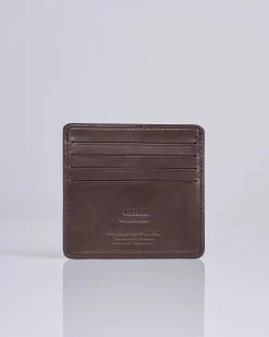 Sale visvim Leather Card Case Dark Brown