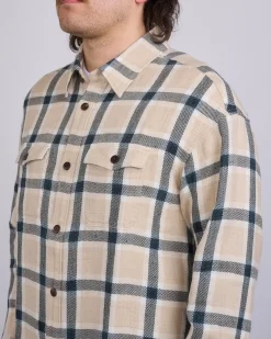 Outlet visvim Lumber Check Button Shirt Longsleeve Beige
