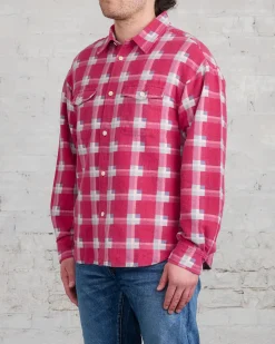 Outlet visvim Pioneer Khadi Check Button-Down Shirt Red