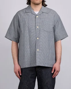 Outlet visvim Wallis Down Button Shirt SS Santome Grey