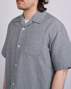 Outlet visvim Wallis Down Button Shirt SS Santome Grey