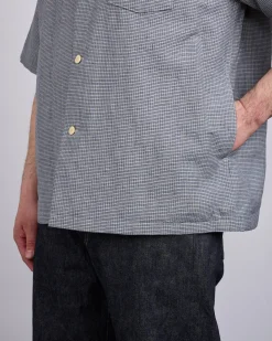 Outlet visvim Wallis Down Button Shirt SS Santome Grey