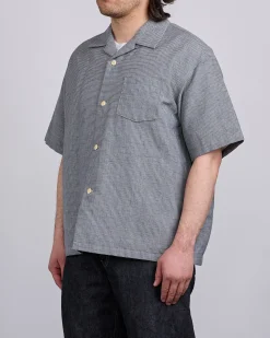 Outlet visvim Wallis Down Button Shirt SS Santome Grey