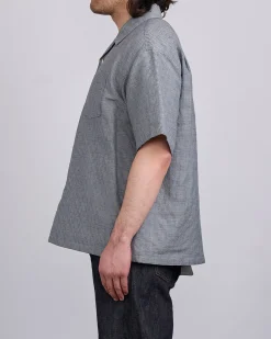 Outlet visvim Wallis Down Button Shirt SS Santome Grey