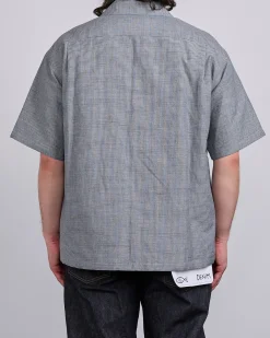 Outlet visvim Wallis Down Button Shirt SS Santome Grey